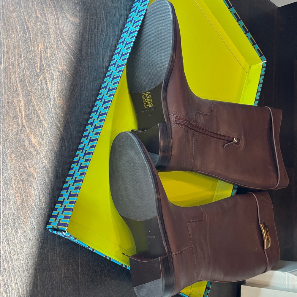 Tory Burch Brown Riding Boot - Picture 3 of 4